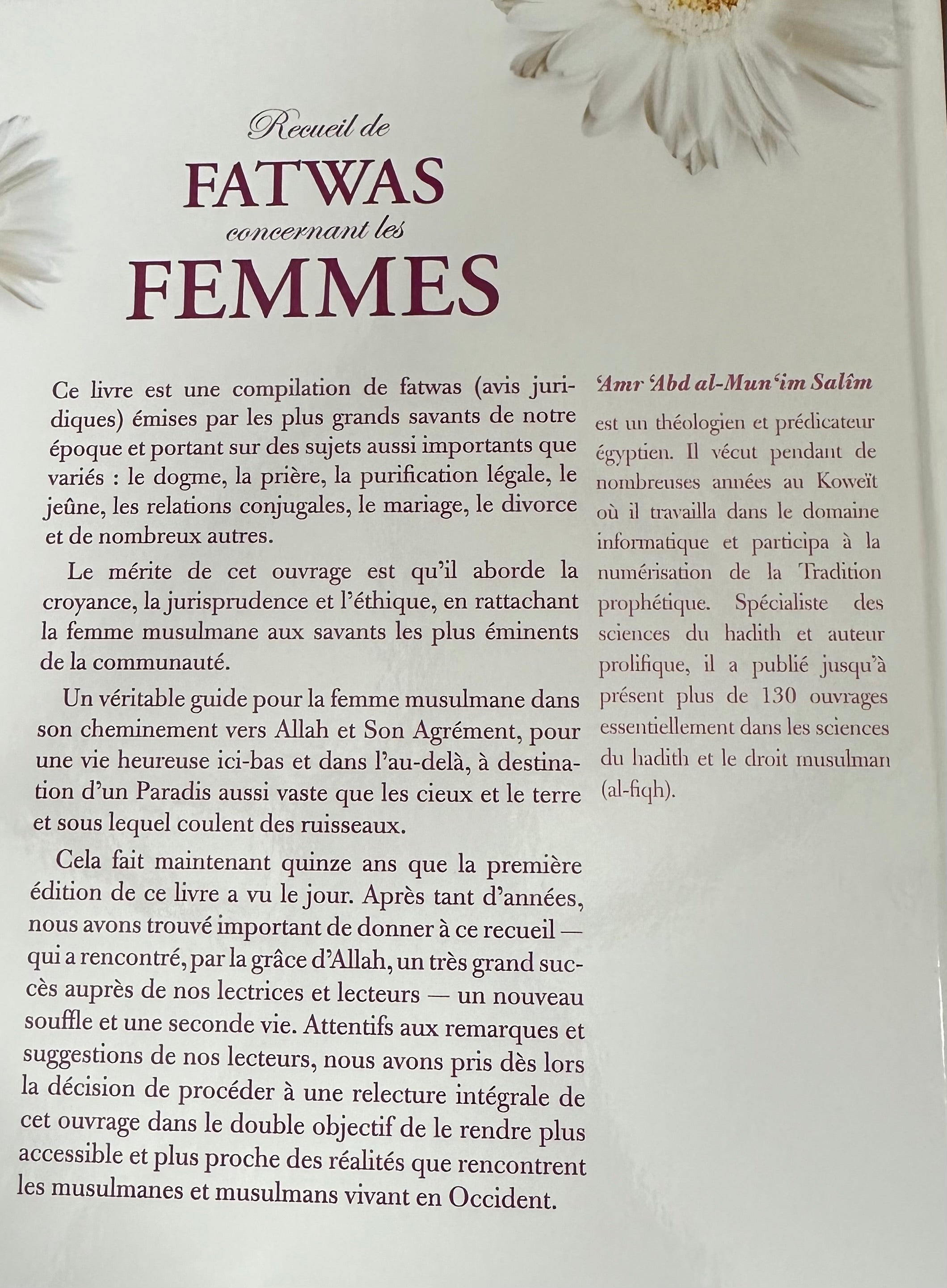 Livre Fatwas concernant les femmes